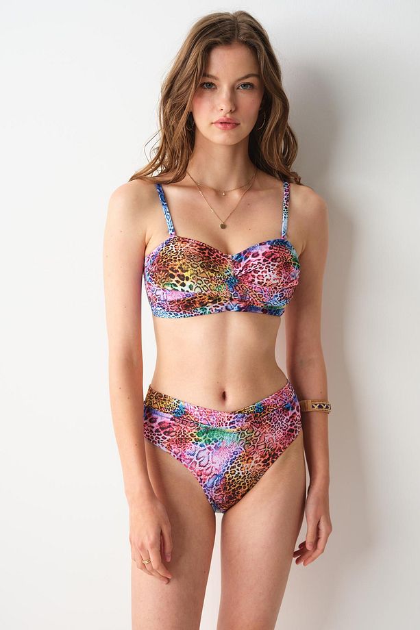 Ella Yüksek Bel V Kesim Bikini Tek Alt Leoparo 239207-d - 4