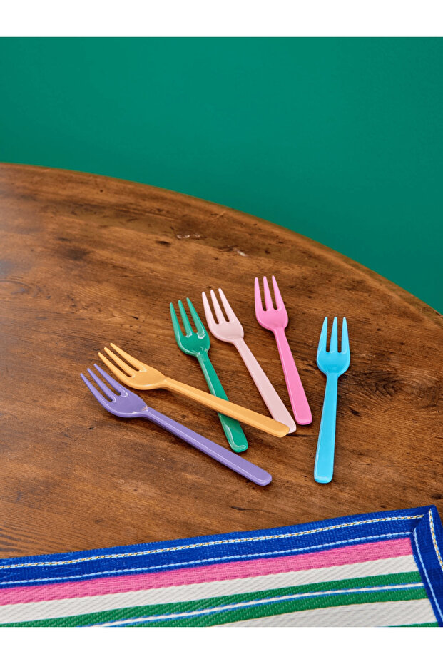 Melamin Tatlı Çatalı - 6'lı Set - 2