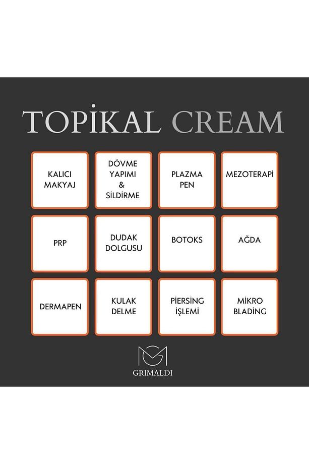 Topikal Krem Işlem Öncesi (LAZER,BOTOKS,DOLGU,KALICI MAKYAJ VB) 50 ml - 8