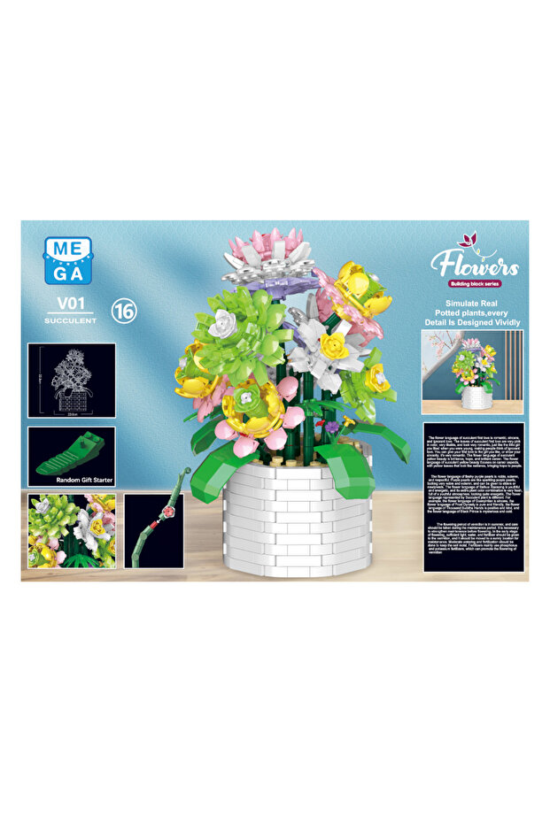 Blok Çiçek Sukulent 1043 Parça - 6