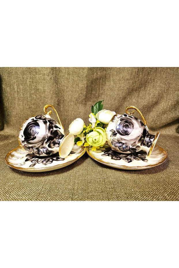 Bigros Porcelain Hand Painting Set of 2 Coffee Cups