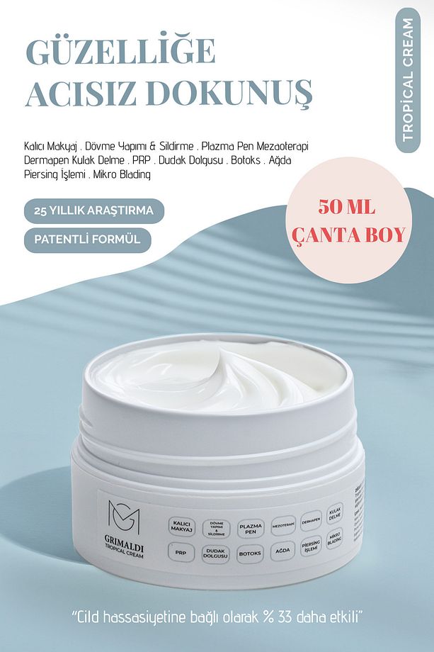 Topikal Krem Işlem Öncesi (LAZER,BOTOKS,DOLGU,KALICI MAKYAJ VB) 50 ml - 6
