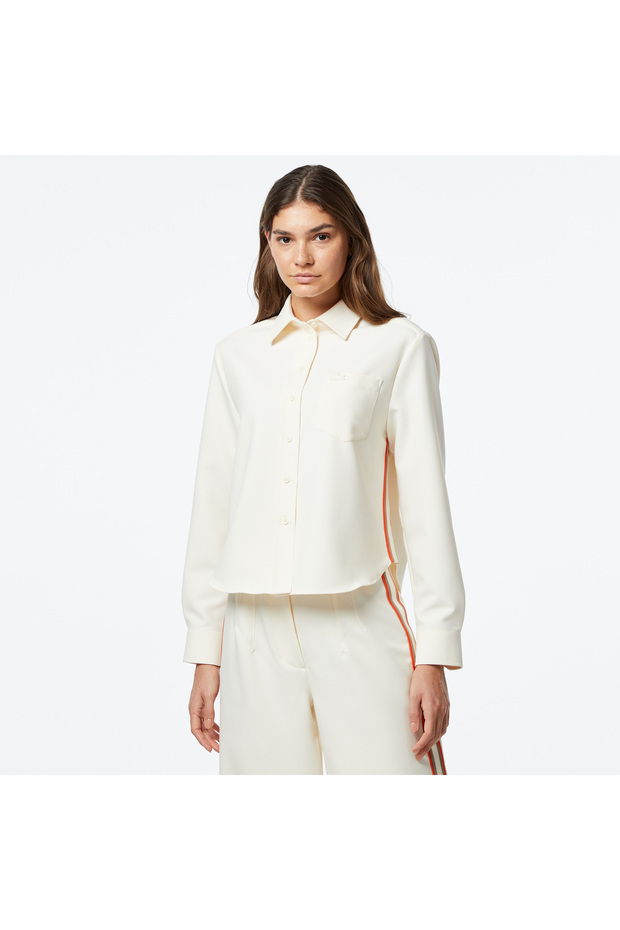 Kadın Oversize Fit Krem Gömlek