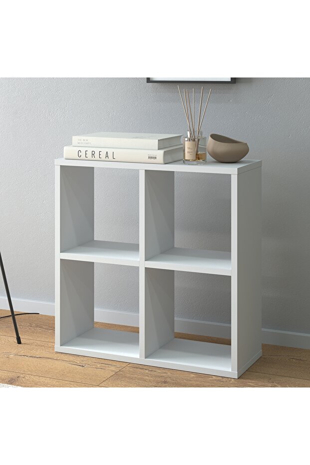 Cube Kitaplık Beyaz - 1