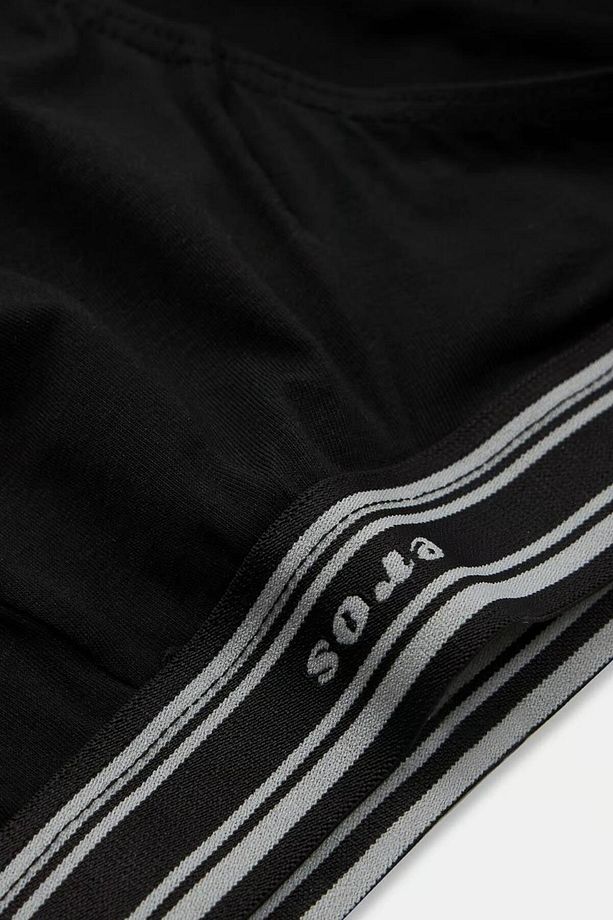 052 Siyah Mikro Modal Erkek Slip - 2
