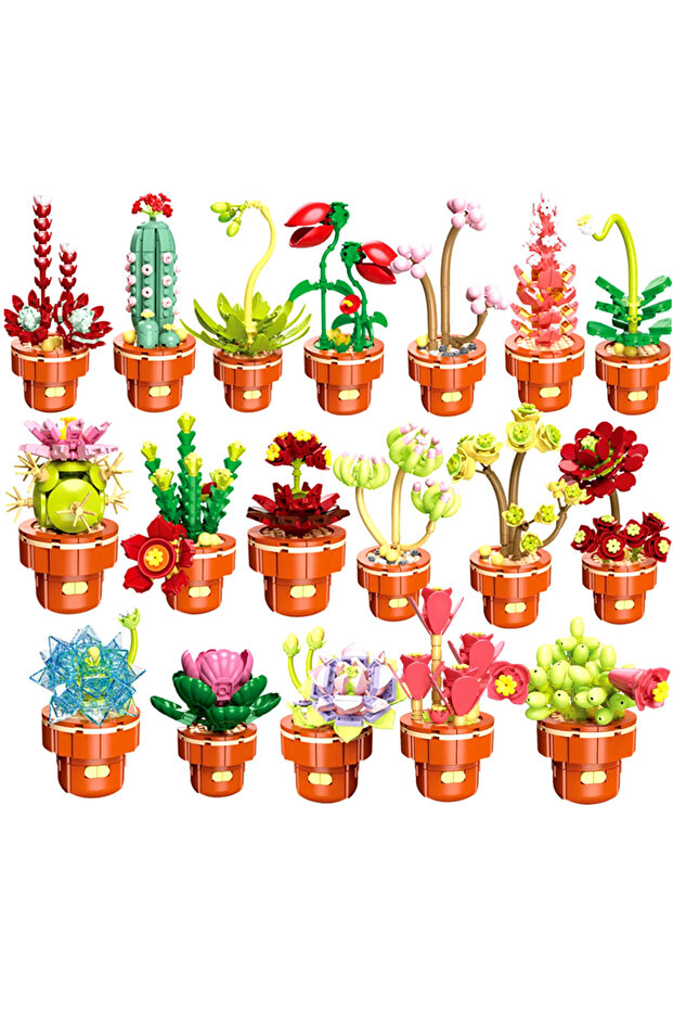 Bitki Çiçekleri Sukulent 152 Parça - 4
