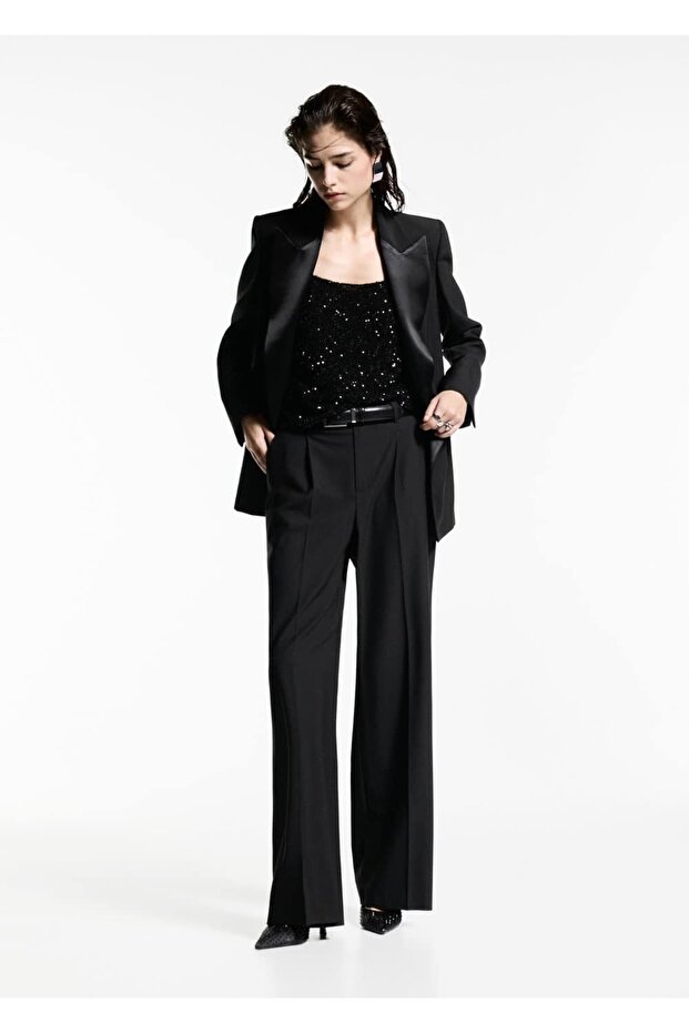 İnce askılı pullu bluz - 2