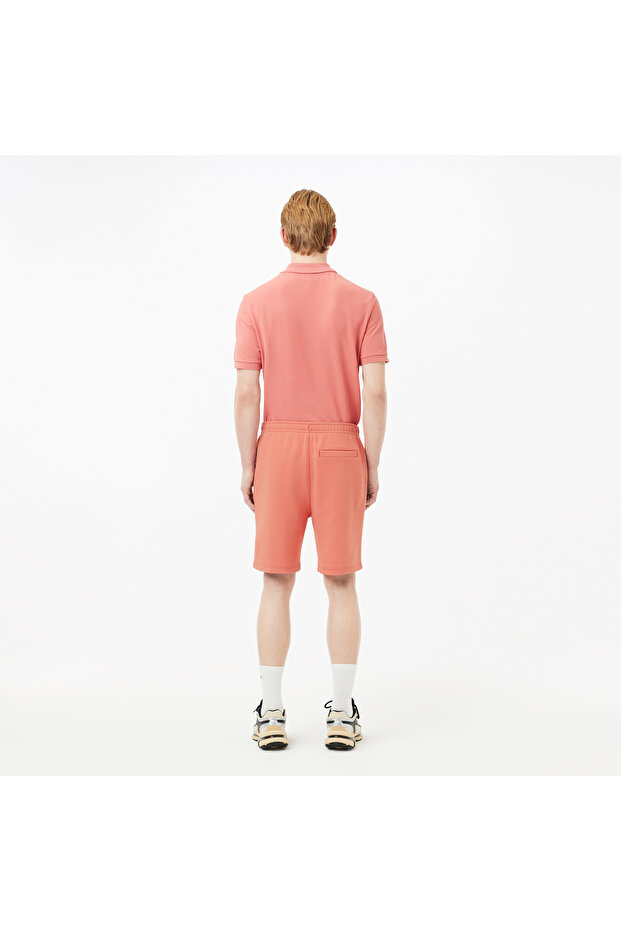 Erkek Regular Fit Baskılı Pembe Şort - 3