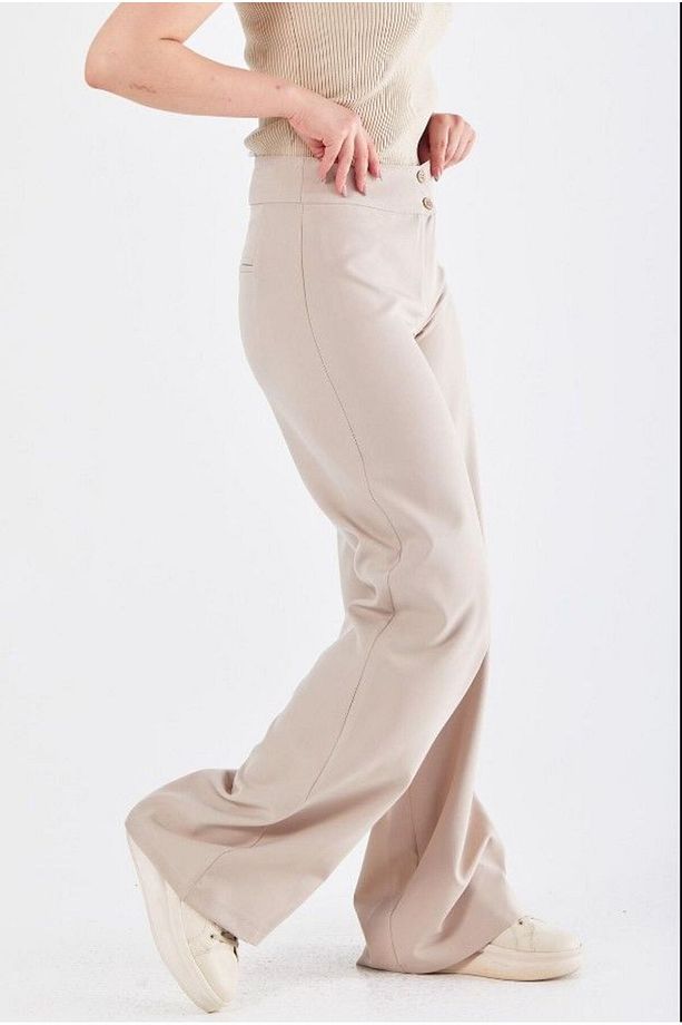 59056 Önden Çift Düğmeli Bol Paça Pantolon Qys Pantolon 59056 #23-04# - 3