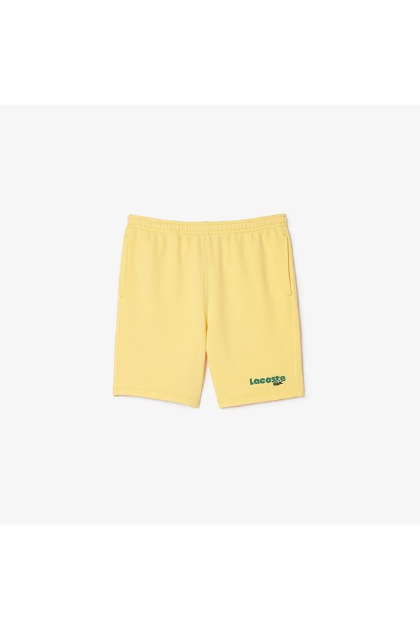 Erkek Regular Fit Baskılı Sarı Şort - 4