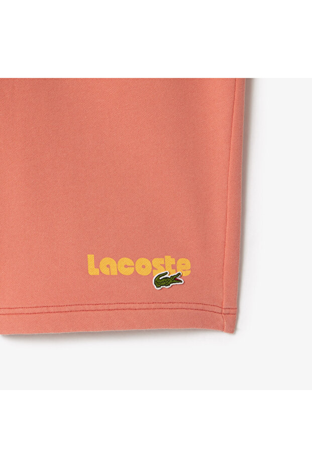 Erkek Regular Fit Baskılı Pembe Şort - 6