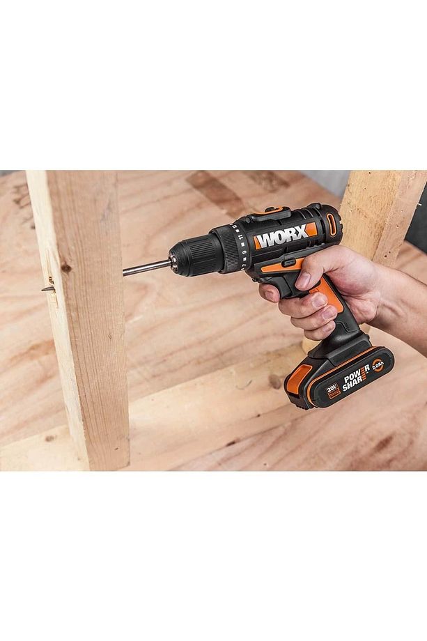 Wx108 20volt/2.0ah. Li-ion Çift Akülü Profesyonel Şarjlı Matkap - 8