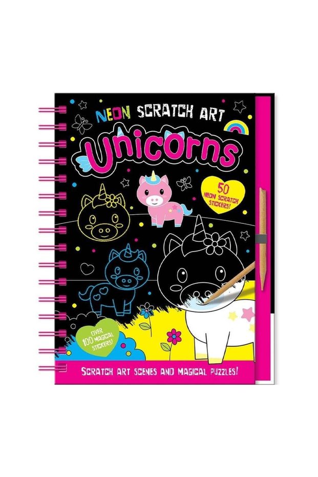 Neon Scratch Art - Unicorns