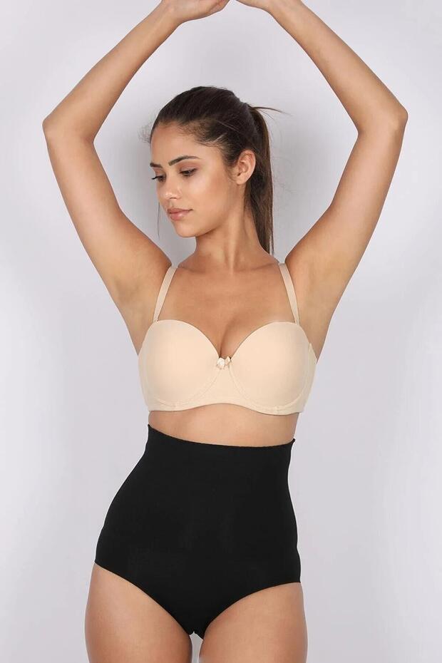 Moonlight 4004 Black Polyamide Laser Cut High Waist Recovery Panty Corset