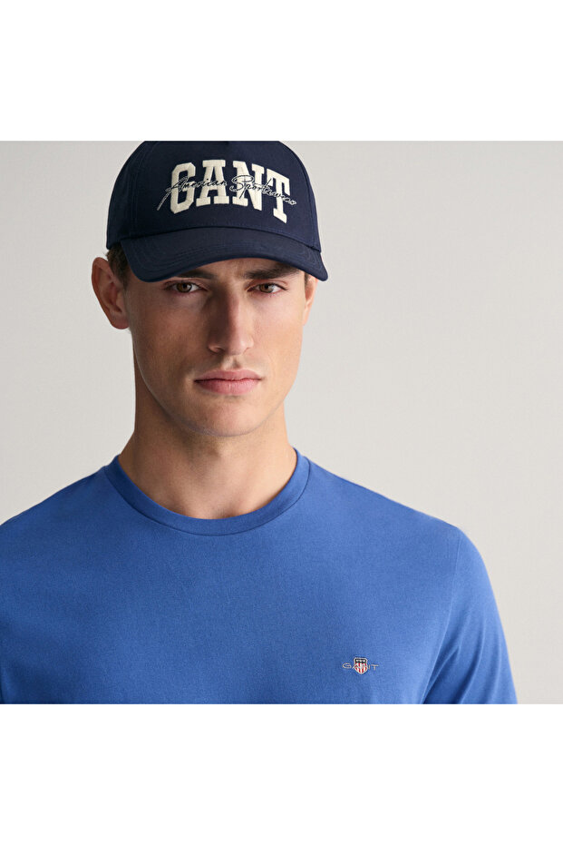 Erkek Mavi Regular Fit Bisiklet Yaka T-Shirt - 5