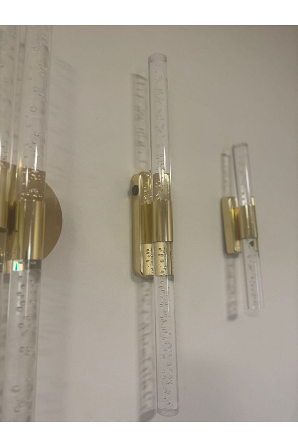 Bubblelight Large Model Şık Tasarım Modern Ledli Aplik 51 Cm Gold Pilli - 7