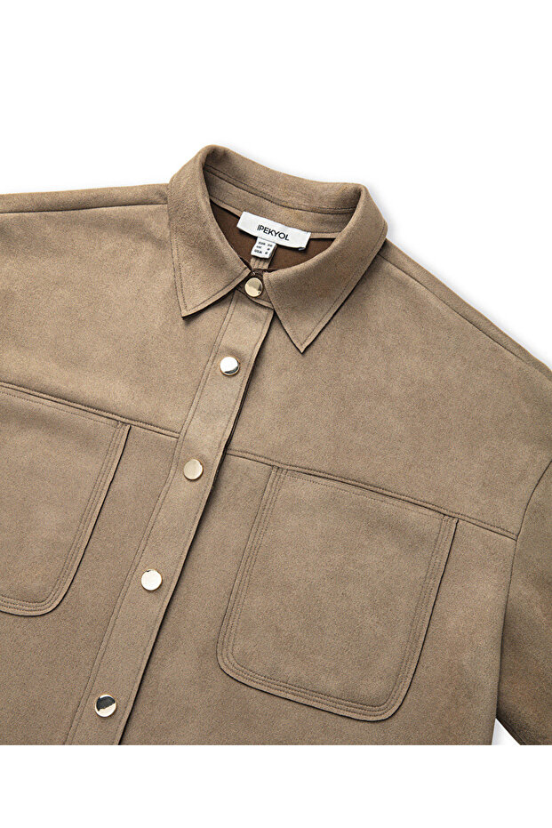 Süet dokulu ceket - 4