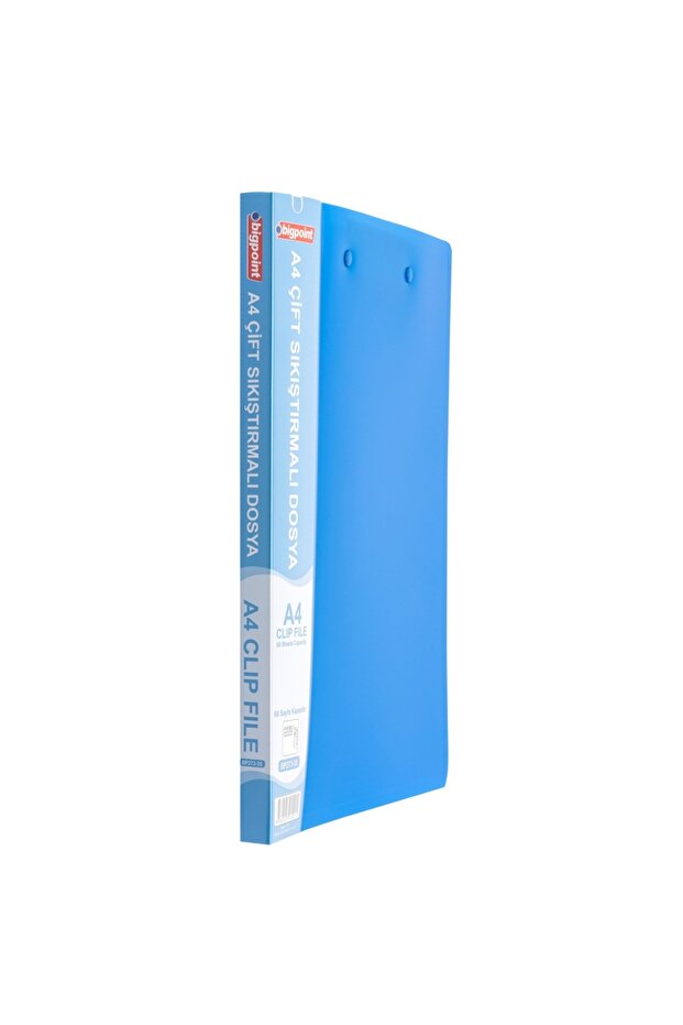 ملف ضغط مزدوج A4 أزرق غير لامع - 1