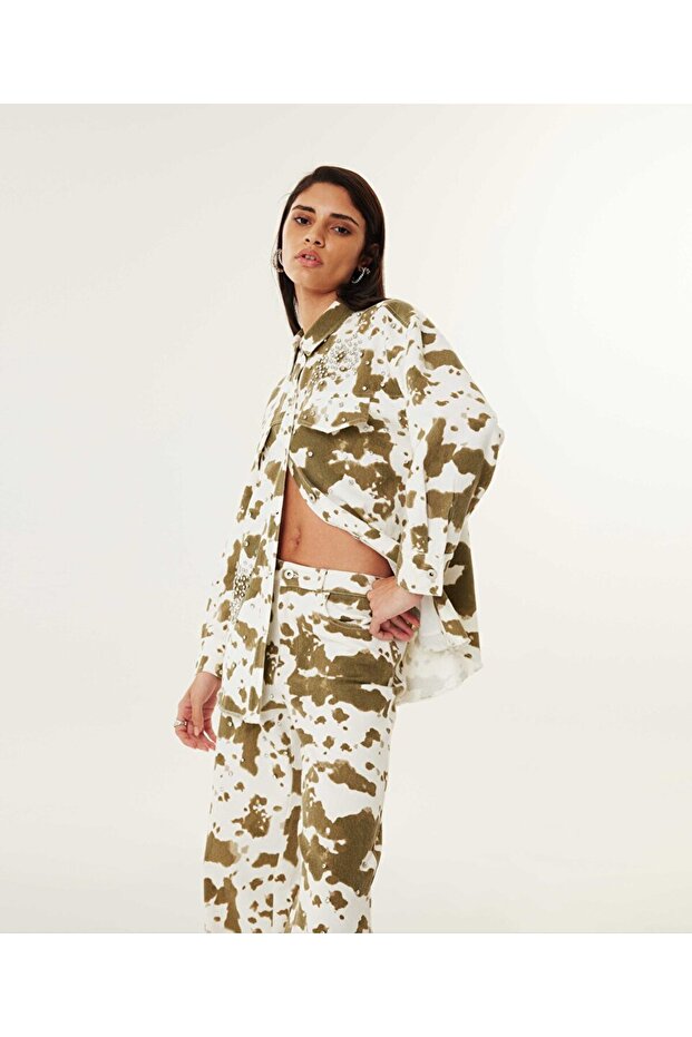 İşlemeli Gömlek Ceket - 2