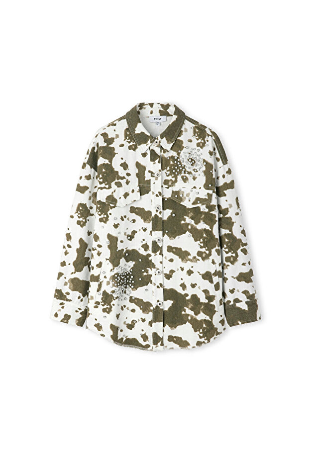 İşlemeli Gömlek Ceket - 3