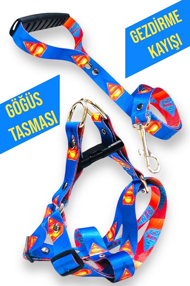 Köpek Tasması ( Göğüs Tasması ) Gezdirme Kayışı Set - 1