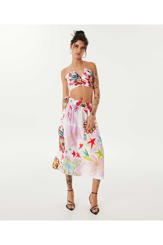 Pattern printed bustier - 5