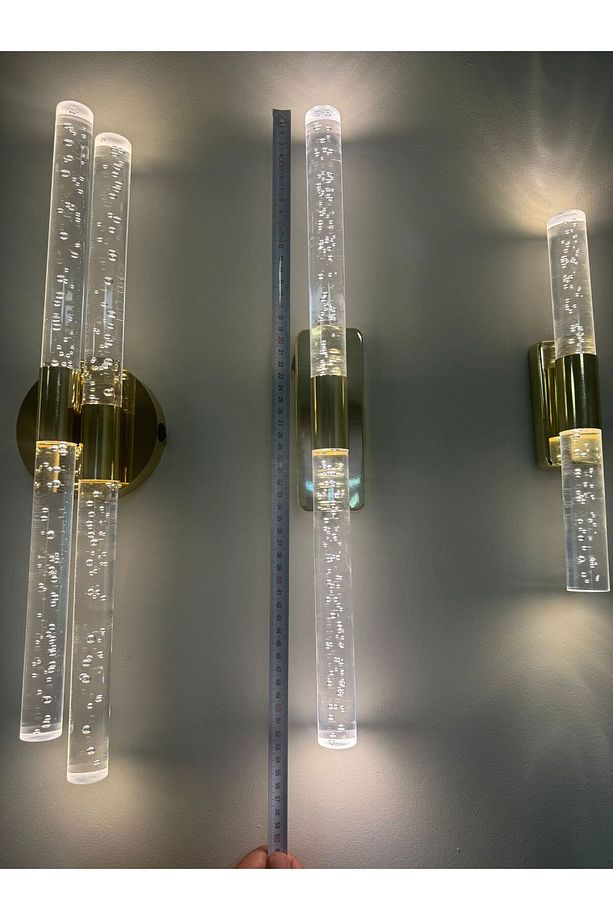 Bubblelight Large Model Şık Tasarım Modern Ledli Aplik 51 Cm Gold Pilli - 6