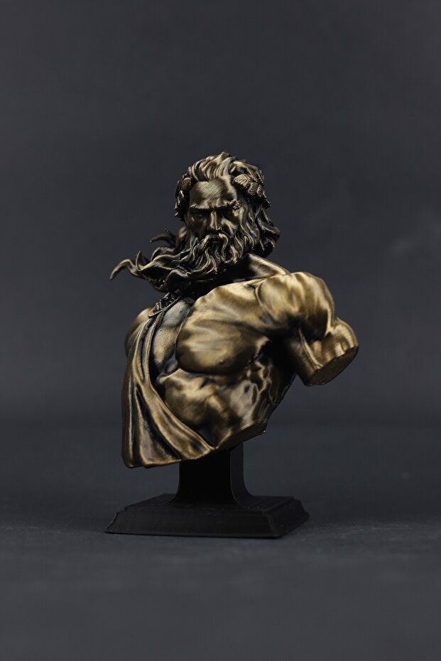 Zeus - Figür / Büst - Bronz - 12cm - 2