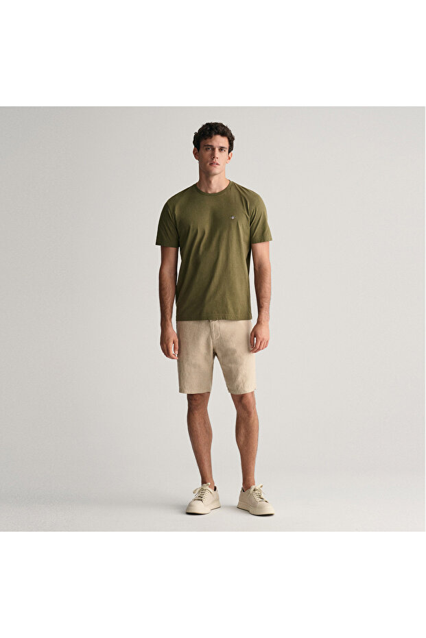 Erkek Yeşil Regular Fit Bisiklet Yaka T-Shirt - 2