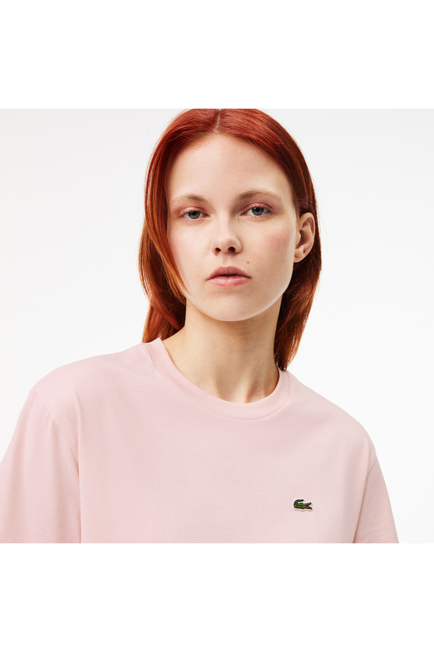 Kadın Relaxed Fit Bisiklet Yaka Pembe T-Shirt - 2