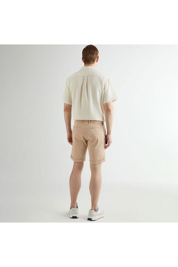 Erkek Bej Regular Fit Şort - 2