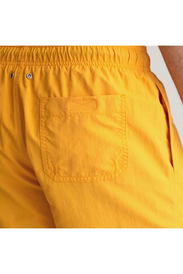 Erkek Sarı Regular Fit Logolu Mayo Şort - 3