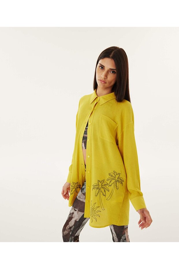 Nakışlı oversıze tunik - 5