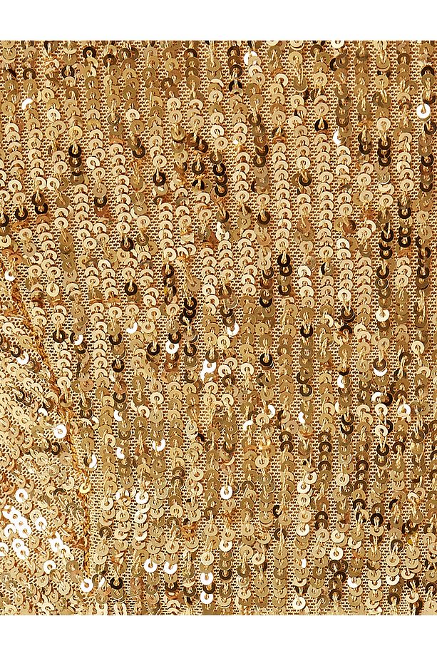 Pullu Payetli Ip Askılı Kare Yaka Crop Bluz - 6