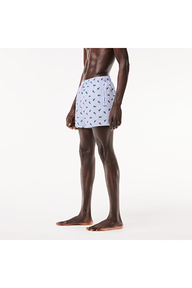 Multi Logo Erkek Mavi Deniz Şortu - 2