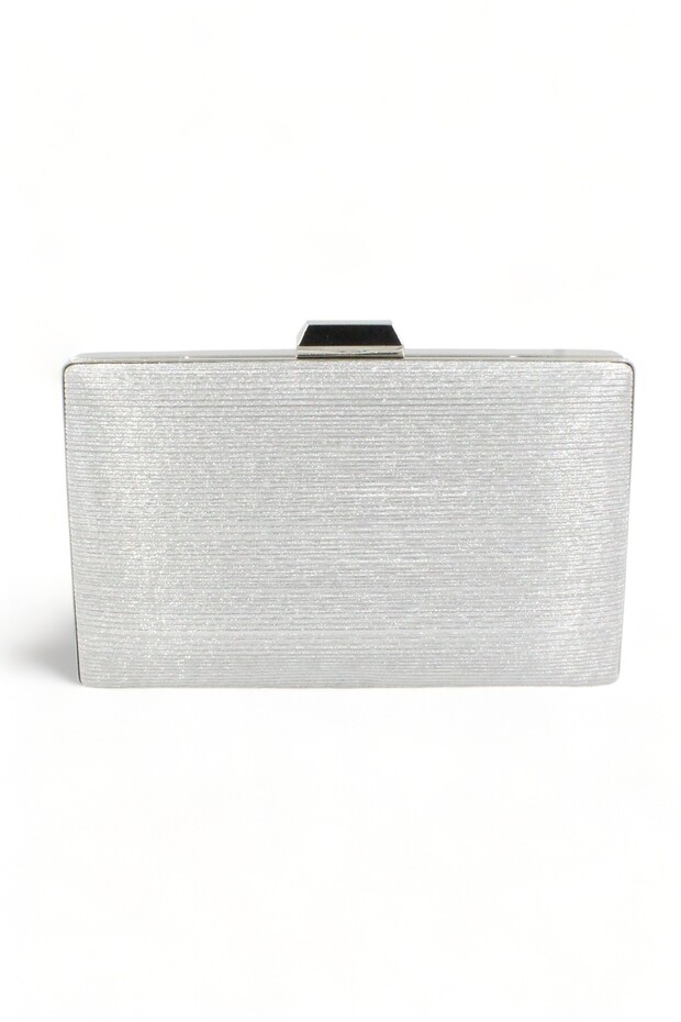 068 17001 Silver Striped Evening Bag Evening Bag