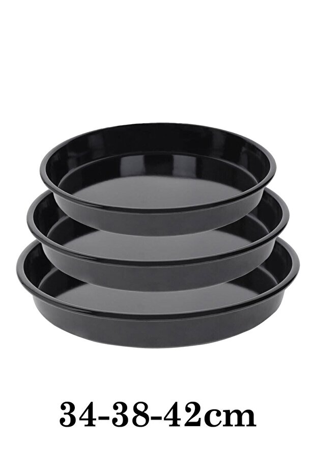 Enamel Oven Tray Set 3 Trays in 34/38/42 Cm Sizes