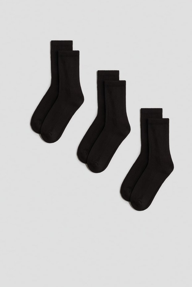 3-Piece Towel Sole (Thick Sole) Seamless Throat Rubber Knitted Knitwear Tennis Socks