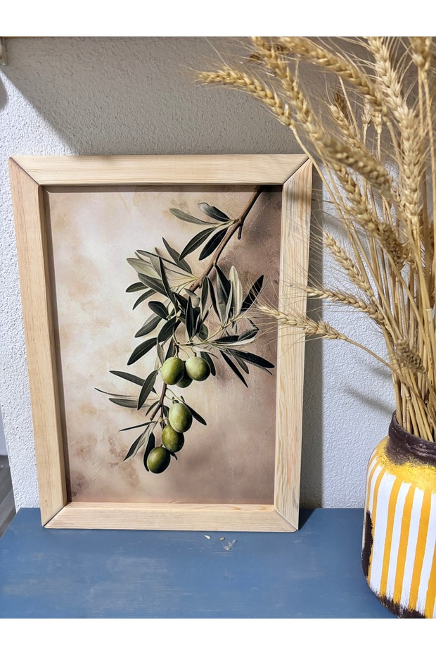 Zeytindalı ahşap tablo - 1
