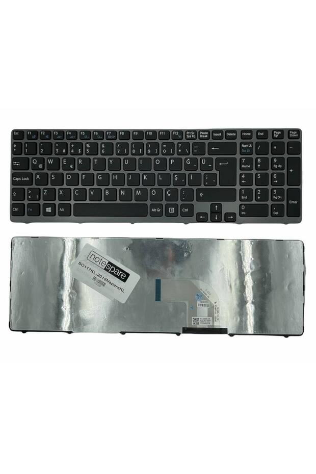 Sony ile Uyumlu Vaio SVE1713B4E, SVE1713C1E, SVE1713C4E Notebook Klavye Siyah TR - 1