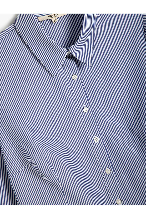 Poplin Gömlek Uzun Kollu Pens Detaylı Regular Fit - 3