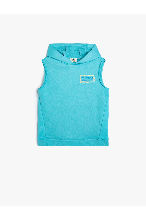 Hooded Athlete Sweatshirt with Seasonal Print Detail