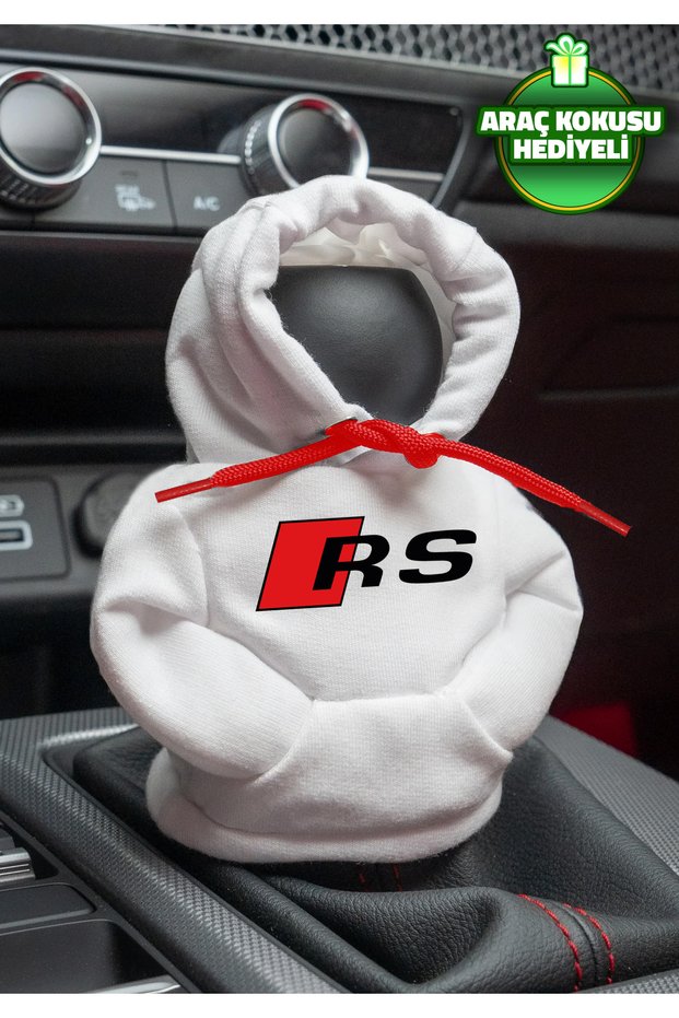 Audi Rs White Red Gear Shift Hoodie Car Gear Shift Outfit Gear Shift Fleece Auto Accessory Gear Shift Knob Sweat