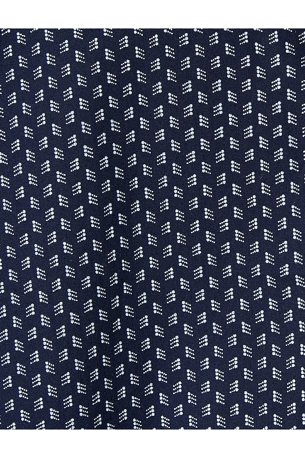 Kısa Kollu Gömlek Minimal Desenli Klasik Yaka Pamuklu Regular Fit - 6