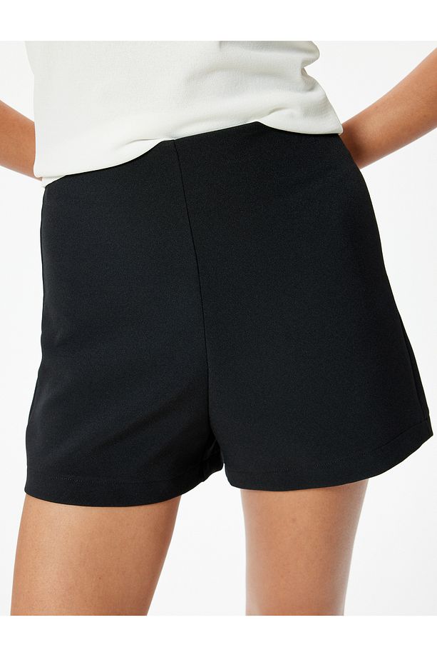 Mini Şort Yüksek Bel Slim Fit - 5