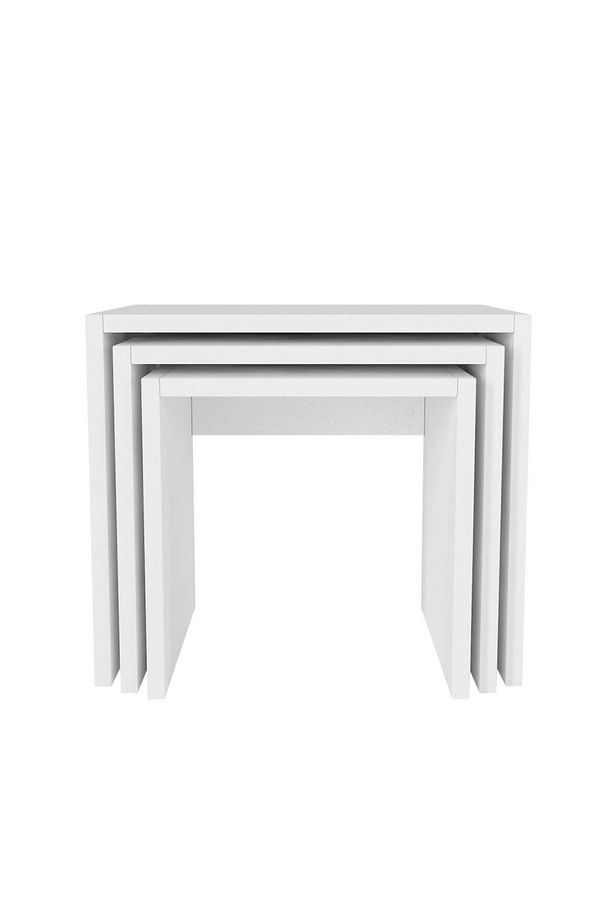 Zariel Zigon Sehpa Beyaz - 4