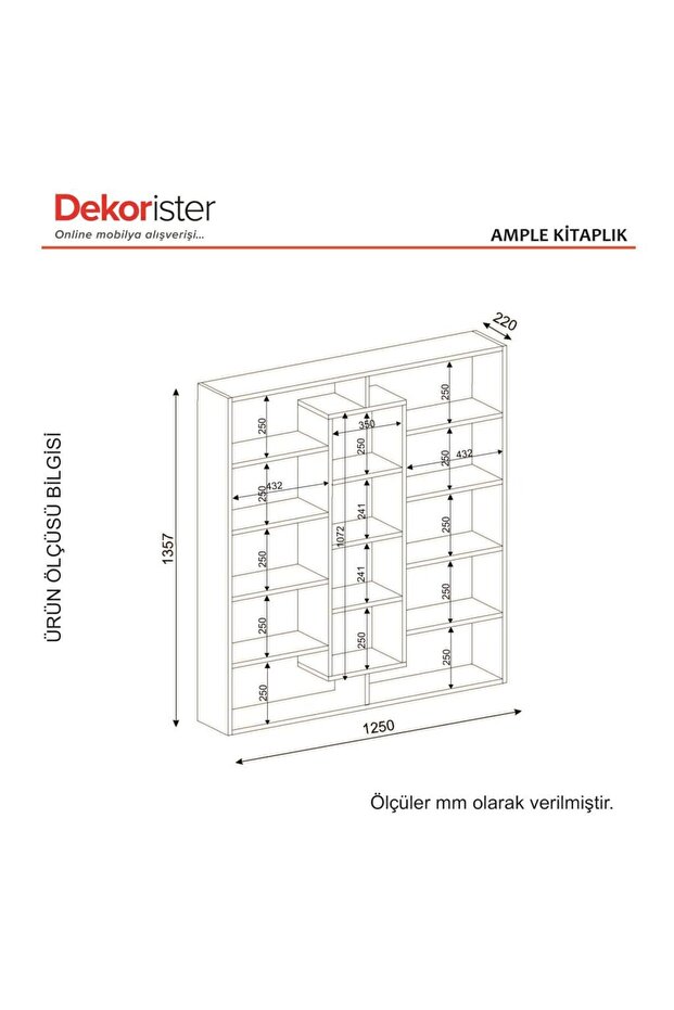 Ample Kitaplık Ceviz - 6