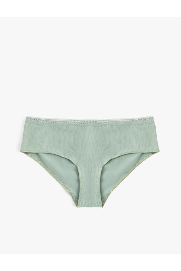 High Waist Hipster Panties with Cotton Texture