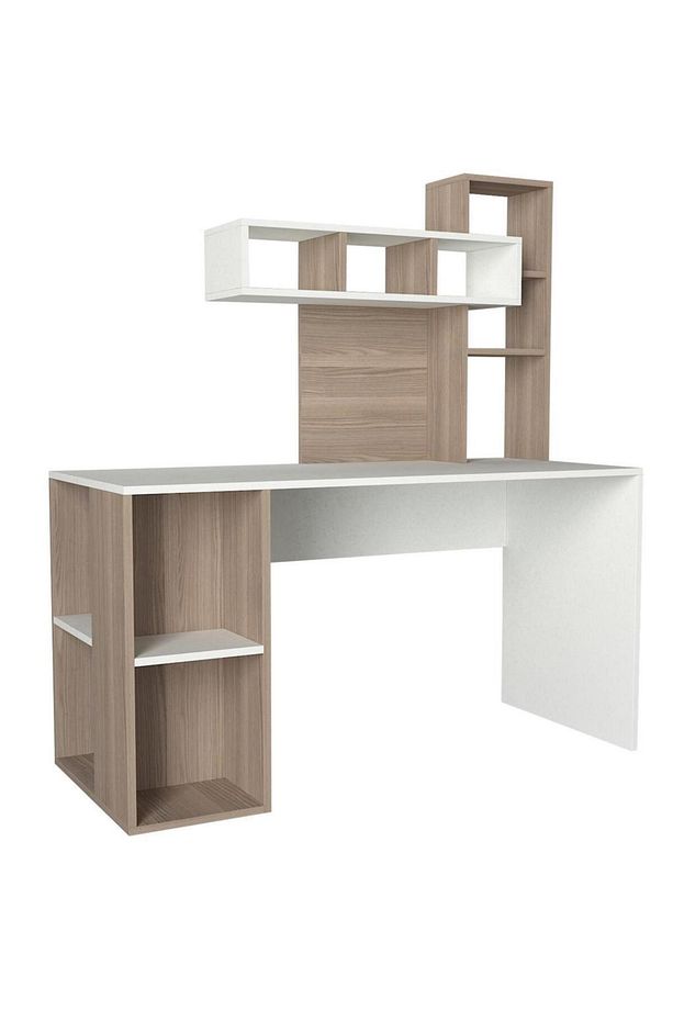 Coral Kitaplıklı Çalışma Masası Beyaz-cordoba - 3