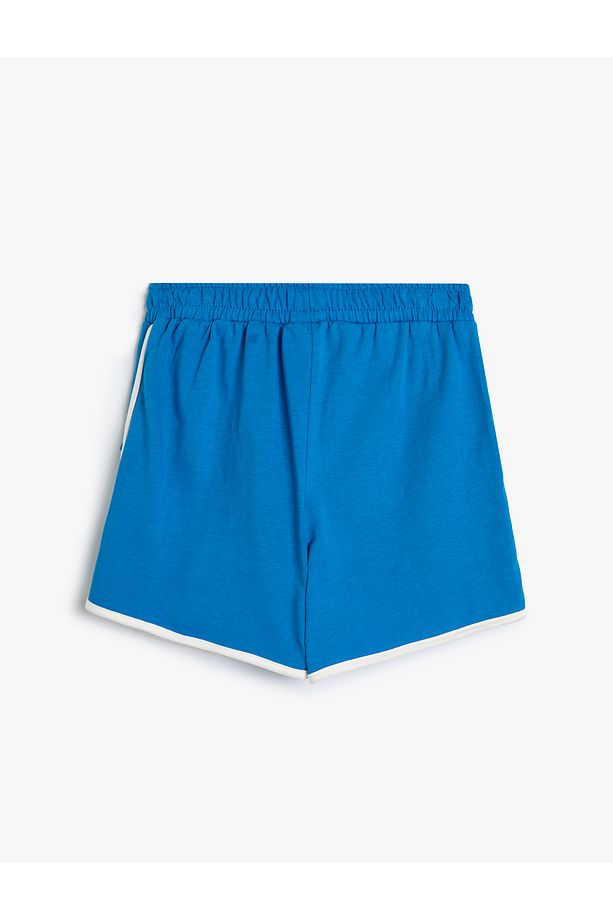 Mini Şort Baskı Detaylı Beli Lastikli Biyeli - 2